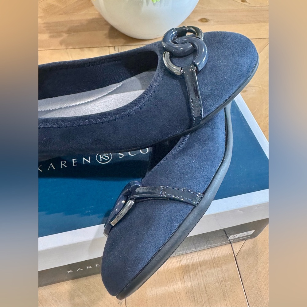 Karen Scott Womens Amandaa Neoprene Slip-on Ballet Flats - Picture 6 of 8